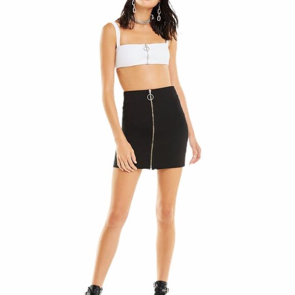 Wildfox Couture Silver Track Roxi Skirt New Without Tag Size XS - Picture 1 of 4
